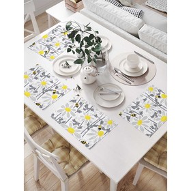 Комплект салфеток для сервировки стола «Работящие пчелки», прямоугольные, размер 32х46 см, 4 шт