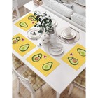 Комплект салфеток для сервировки стола «Влюбленные авокадо», прямоугольные, размер 32х46 см, 4 шт - Фото 1