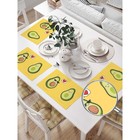Комплект салфеток для сервировки стола «Влюбленные авокадо», прямоугольные, размер 32х46 см, 4 шт - Фото 2
