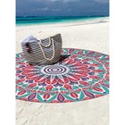 Парео и пляжный коврик «Орнамент с кругами», d = 150 см - Фото 3