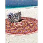 Парео и пляжный коврик «Слоновая мандала», d = 150 см - Фото 3