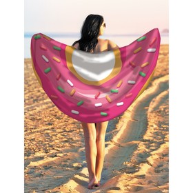 Парео и пляжный коврик «Розовый пончик», d = 150 см