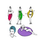 Парео и пляжный коврик «Папортники на розовом фоне», d = 150 см - Фото 7