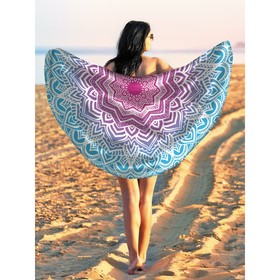 Парео и пляжный коврик «Классический цветочный узор», d = 150 см