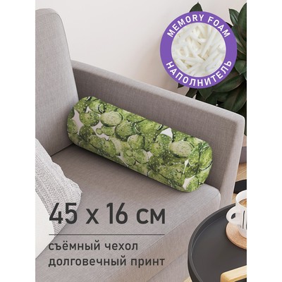 Подушка валик «Кактусы, декоративная, размер 16х45 см