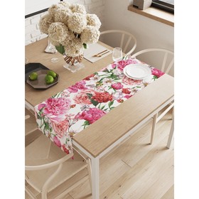 Дорожка на стол «Теплые оттенки роз», оксфорд, размер 40х145 см