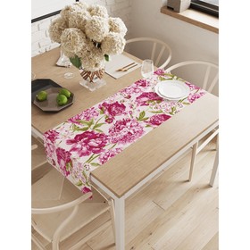 Дорожка на стол «Яркие цветы», окфорд, размер 40х145 см