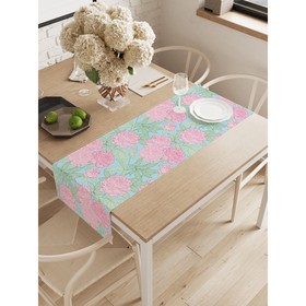 Дорожка на стол «Розовая поляна», окфорд, размер 40х145 см