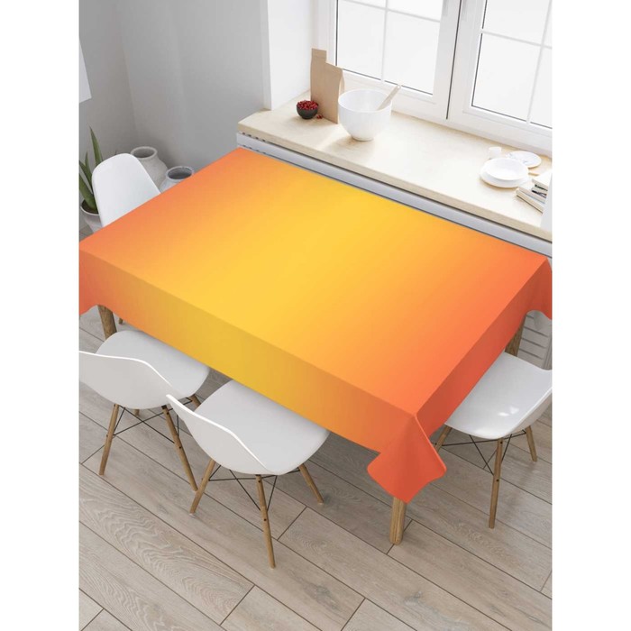 Скатерть на стол «Оранжевое переливание», прямоугольная, сатен, размер 120х145 см - Фото 1