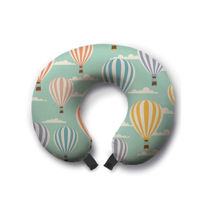 Подушка для путешествий «Радужные воздушные шары», размер 30х25х10 см - Фото 1