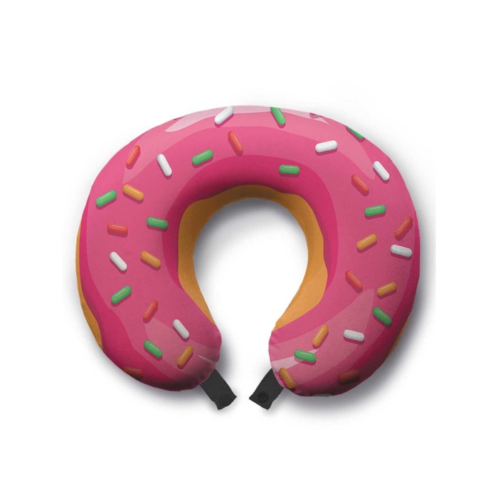 Подушка для путешествий «Розовый пончик», размер 30х25х10 см - Фото 1