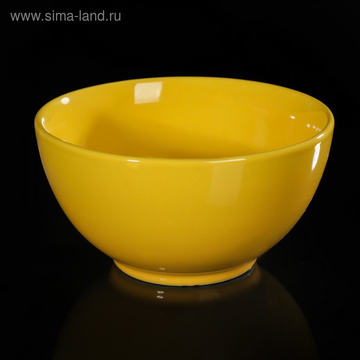 Салатник 650 мл, 13 см, цвет желтый - Фото 1