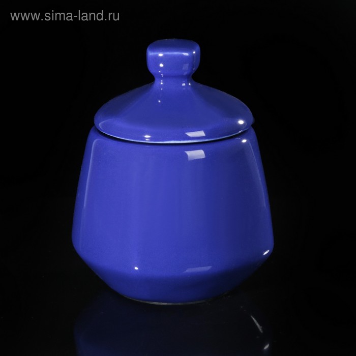 Сахарница квадратная 4х4х12 см, цвет синий - Фото 1