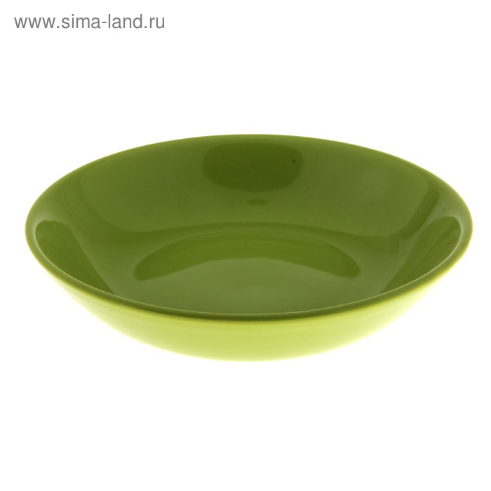 Тарелка глубокая 18 см, цвет зеленый - Фото 1