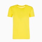 Футболка мужская однотонная, цвет жёлтый, размер 50 - фото 1791855