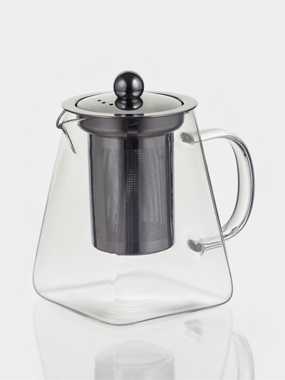 Чайник стеклянный заварочный с металлическим ситом Magistro «Дарси», 450 мл, 14×8.5×13.5 см