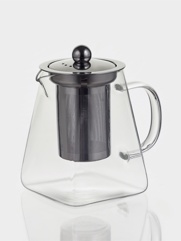 Чайник заварочный Magistro «Дарси», 450 мл, 14×8.5×13.5 см, с металлическим ситом и крышкой, боросиликатное стекло, прозрачный - Фото 1