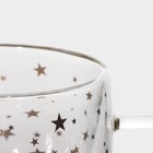 Кружка с двойными стенками Доляна «Дуо. Звёзды», 160 мл, 12.5×9×7.5 см, стекло, прозрачная - Фото 4