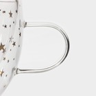 Кружка с двойными стенками Доляна «Дуо. Звёзды», 160 мл, 12.5×9×7.5 см, стекло, прозрачная - Фото 5