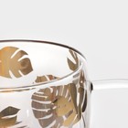 Кружка стеклянная с двойными стенками Magistro «Дуо. Тропики», 160 мл, 12,5×9×7,5 см - фото 4323682