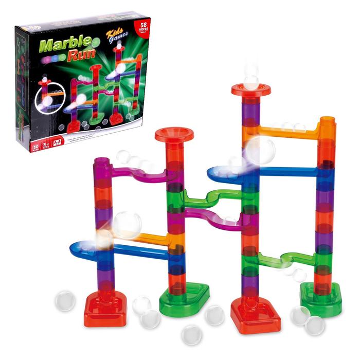 Конструктор «Трубчатые лабиринты», кристаллические детали, 58 элементов - Фото 1