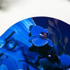 Веер-опахало "Синяя орхидея - Love" 21х13 см - Фото 3