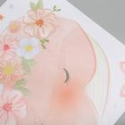 Наклейка интерьерная цветная «Китёнок с цветами и медузы», 40×60 см - фото 57944871