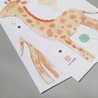 Наклейка интерьерная цветная «Жирафики и воздушные шары», набор 2 листа, 30×90 см - фото 61535677