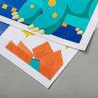 Наклейка пластик интерьерная цветная "Динозаврики в городе" набор 2 листа 30х90 см - фото 61010010