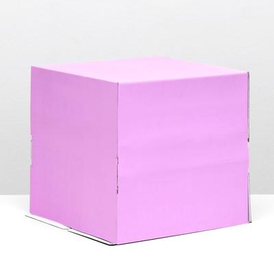 Кондитерская упаковка, без окна, сиреневая, 30 х 30 х 30 см