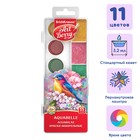 Акварель 11 цветов ErichKrause ArtBerry Pearl, перламутровая, с УФ-защитой, с увеличенными кюветами XXL, пластик, европодвес, без кисти - фото 868389