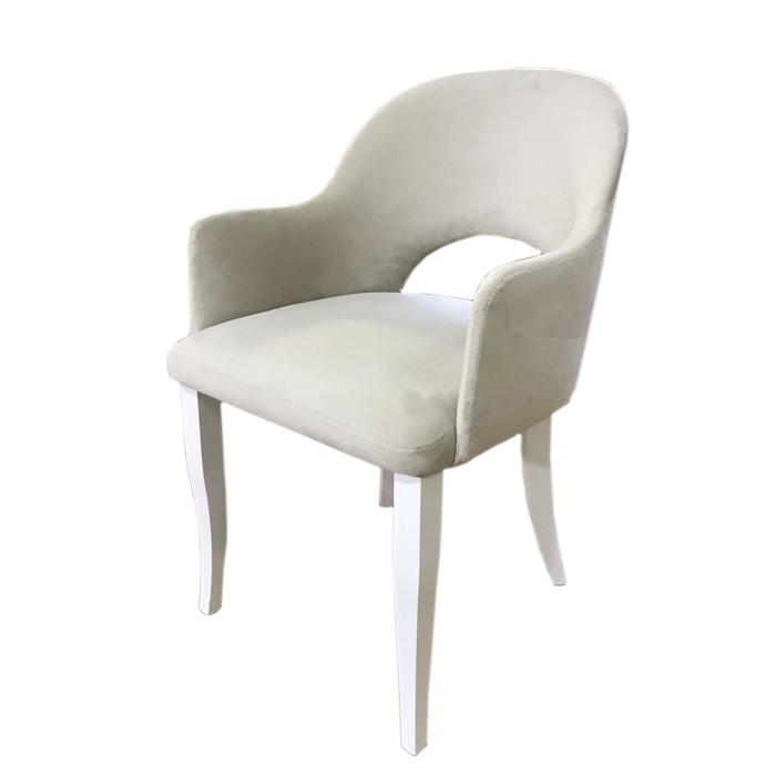 Кресло «Виола», опоры белые массив, цвет ваниль - Фото 1