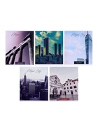 Тетрадь 48 листов в клетку, Calligrata «Города», серые листы, МИКС - Фото 1