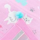 Вязаный плед «Крошка Я» Happy cats, 90х90 см - фото 49288908