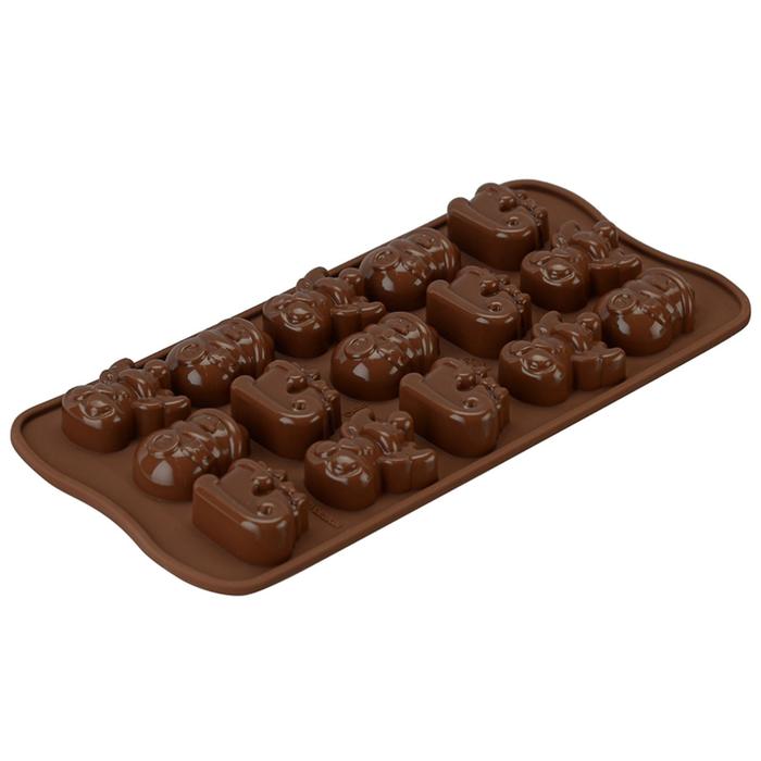 Форма для приготовления конфет Choco winter, силиконовая - Фото 1