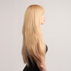Парик искусственный, с чёлкой, имитация кожи, 60 см, цвет блонд - Фото 2