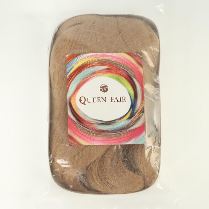 Парик искусственный, с чёлкой, имитация кожи, 60 см, цвет блонд 22189