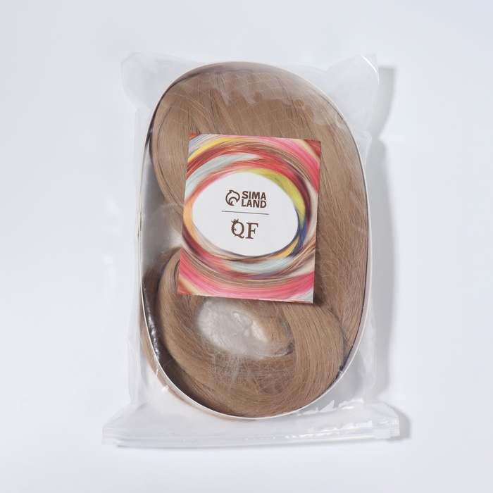 Парик искусственный, с чёлкой, имитация кожи, 60 см, цвет блонд 22189