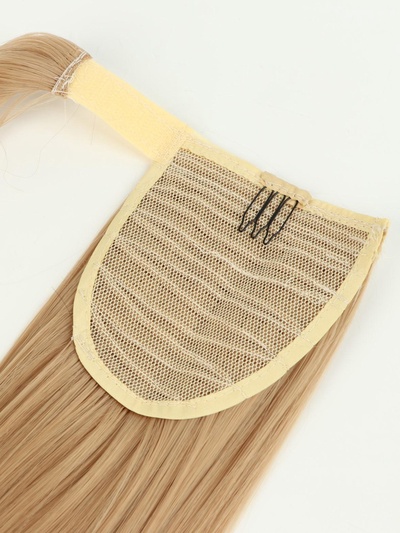 Хвост накладной, прямой волос, на резинке, 60 см, 100 гр, цвет блонд (#SHT24)