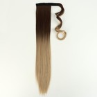 Хвост накладной, прямой волос, на резинке, 60 см, 100 гр, цвет омбре русый/блонд - фото 9339174