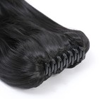 Хвост накладной, волнистый волос, на крабе, 40 см, 150 гр, цвет чёрный(#HTY4В) - Фото 8