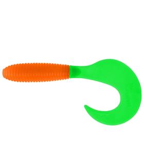 Твистер Helios Credo Orange & Green, 8.5 см, 7 шт. (HS-11-025)