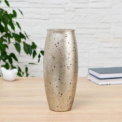 Ваза «Крапле-люстра», d=6.8 см, 10×23 см, стекло, золотая