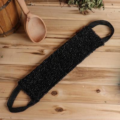 Мочалка «Мочало банное», 45×12 см, чёрная, МИКС