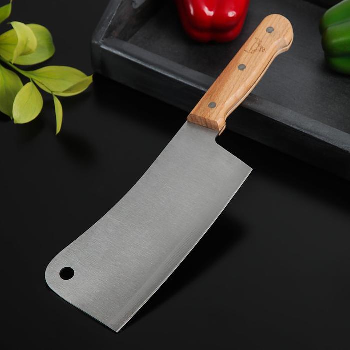 Нож - топорик кухонный Доляна «Древо», 19×9 см - Фото 1