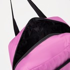 Сумка спортивная на молнии, наружный карман, длинный ремень, цвет лиловый - Фото 3