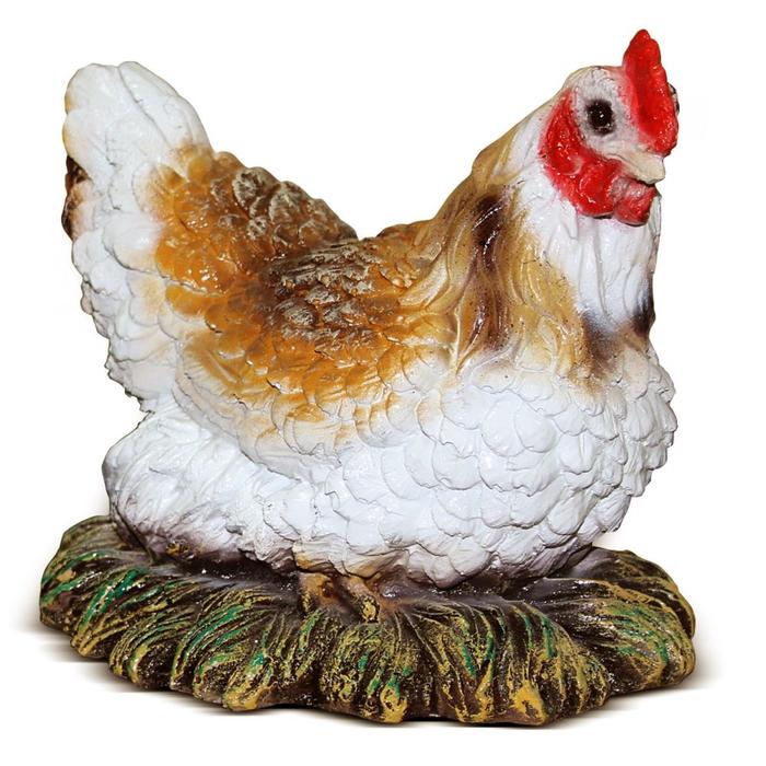 Садовая фигура "Курица в гнезде" 23х19х19см - Фото 1