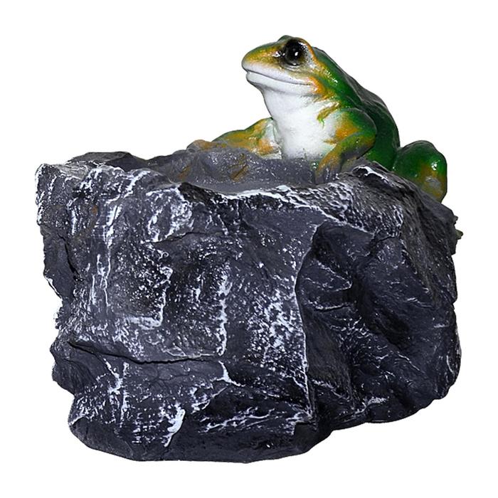 Фигурное кашпо "Камень с лягушкой" 15х26х18см - Фото 1
