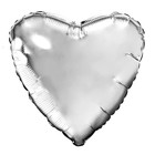 Шар фольгированный 19", сердце, цвет серебряный - фото 9236105