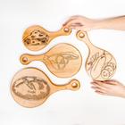 Доски разделочные Mаgistrо 4 шт, цельный массив кедра, цвет молочный - фото 25387676